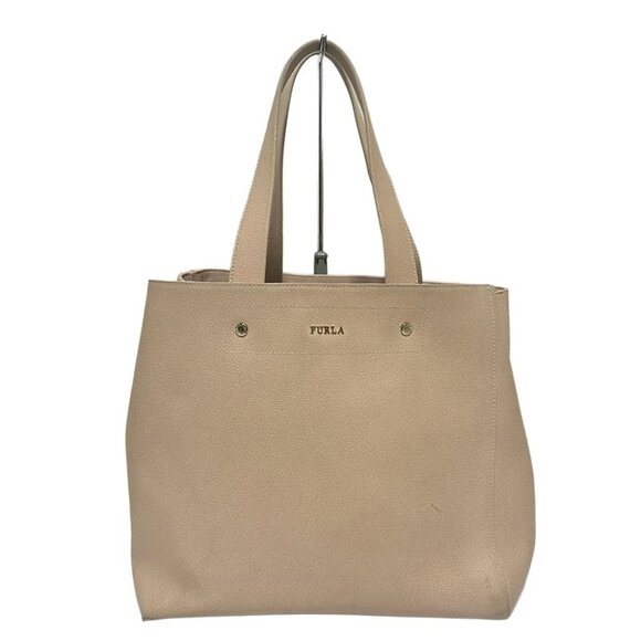 Auth FURLA - Light Pink Leather Tote Bag - Picture 1 of 8
